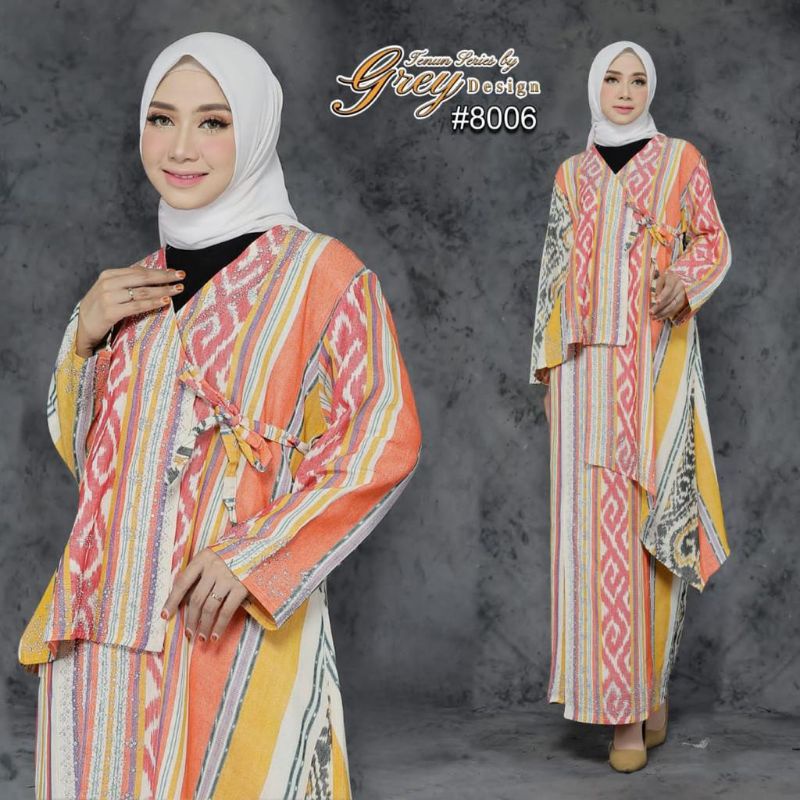 [8006] Stelan Rok Tenun Full Payet Tali Samping Kancing Dalam Bisa Busui // Baju pesta // Baju Wisuda // Kebaya Modern // By Grey Design