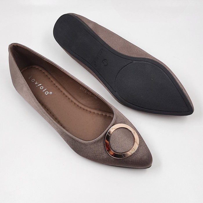 Laviola Shoes - Sepatu Flat Shoes Wanita - 2872 LSW- KHAKI