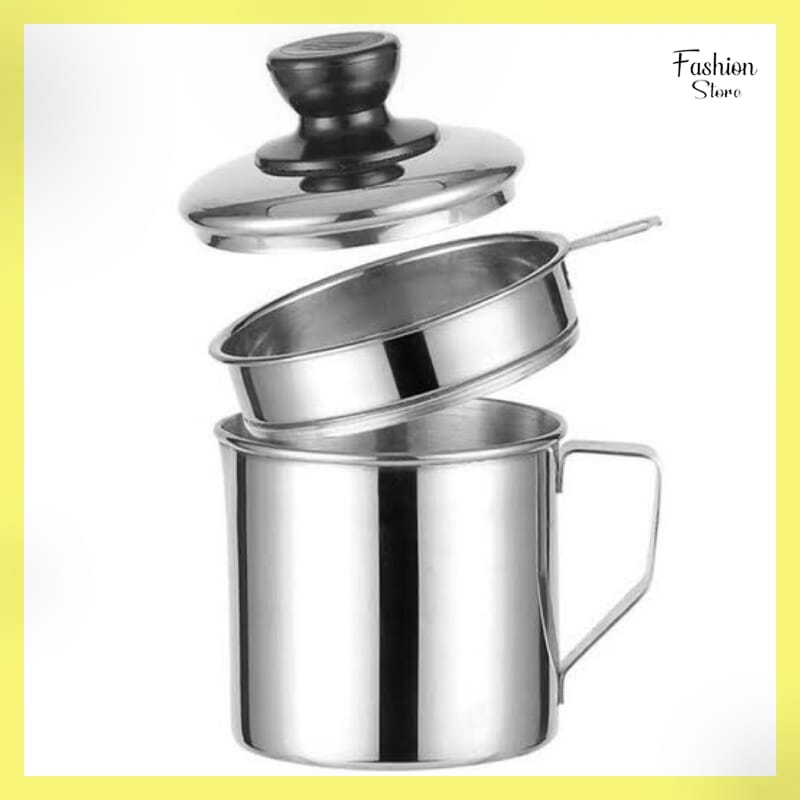 Tempat Saring Minyak Bekas Pakai / Oil Pot Stainless
