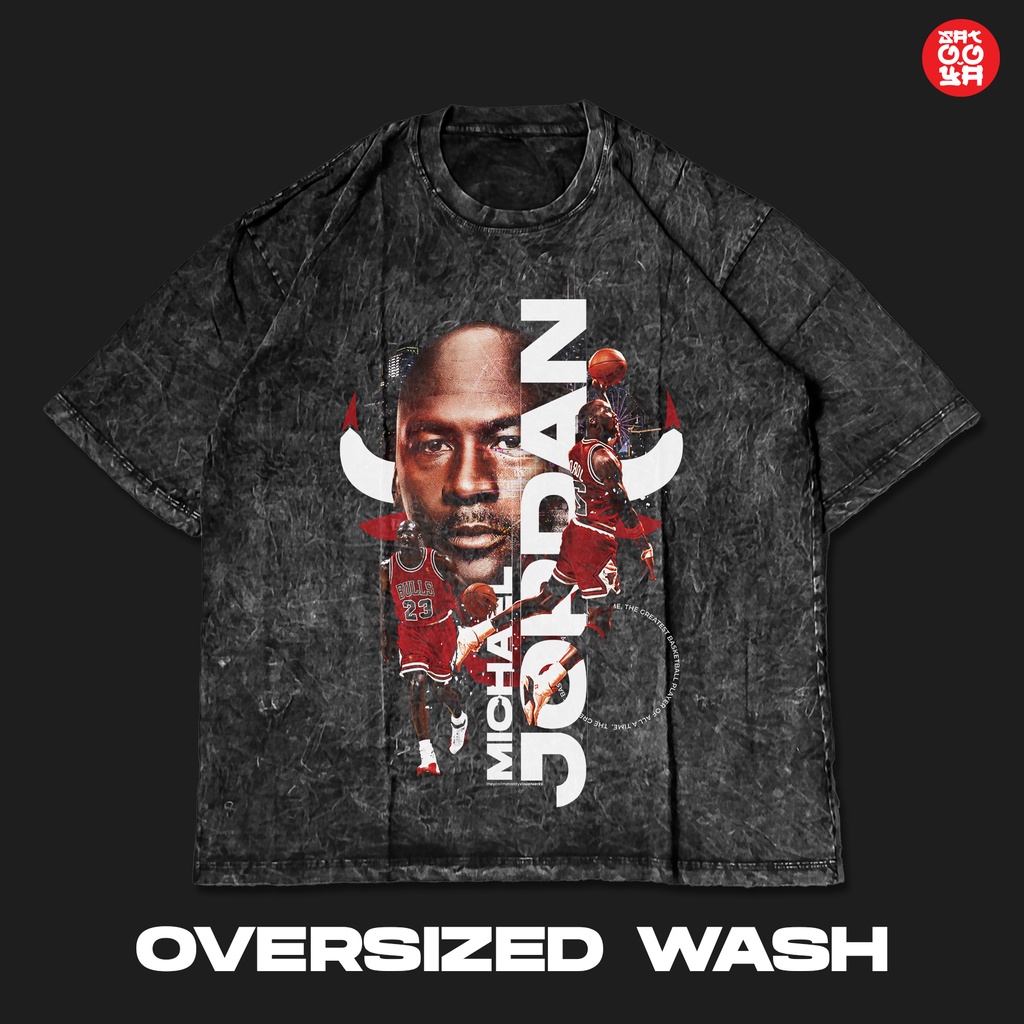 Kaos Basket Oversize Wash | Stone Wash | Michael Jordan MJ The Legend