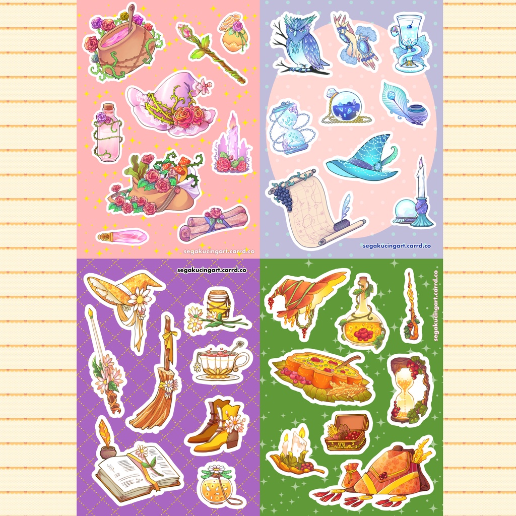 

Witch Series Sticker Sheet Journal Vinyl Doff
