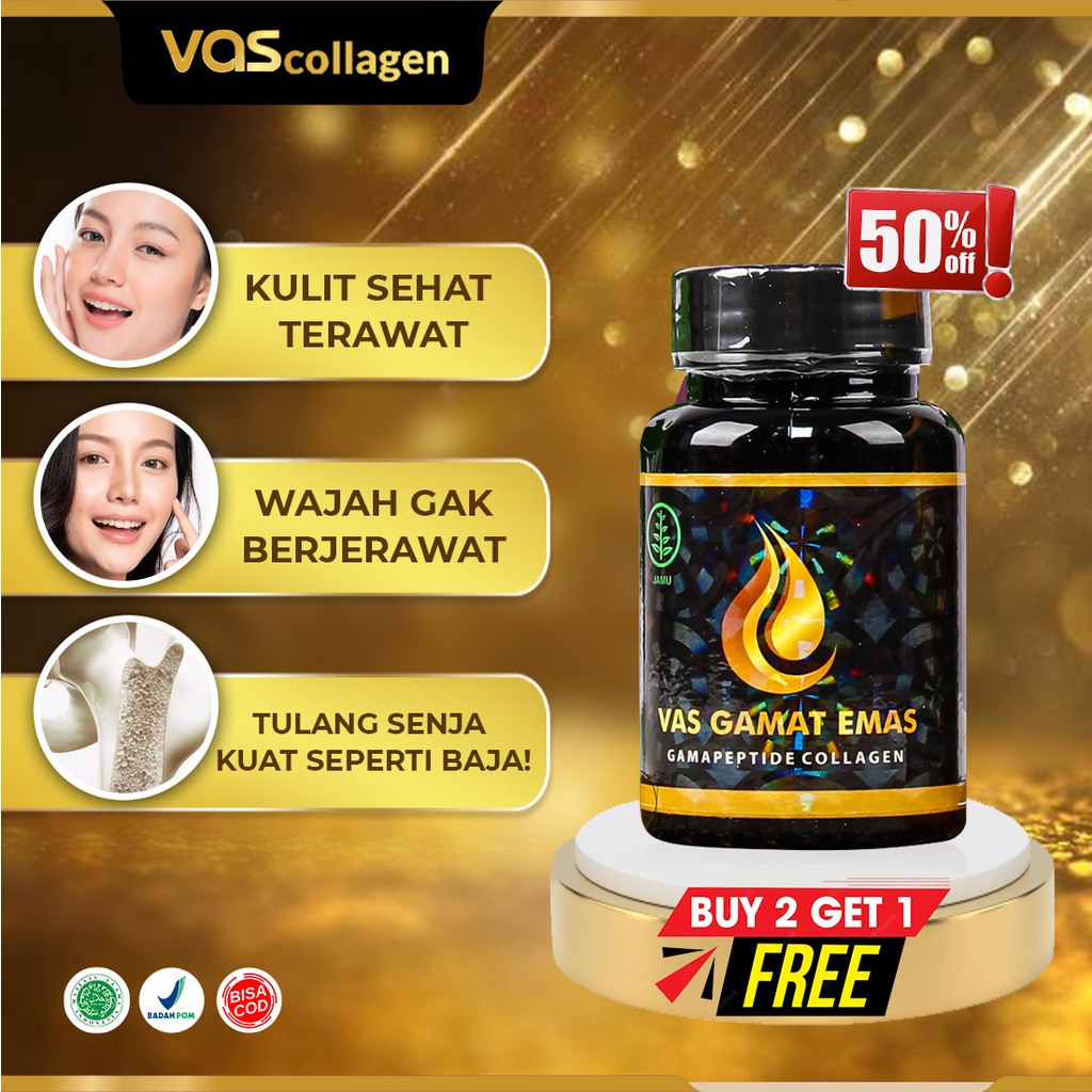 Vas Collagen gamat emas colagen original 100% asli ori penghilang flek hitam membandel di wajah ampuh bpom alami