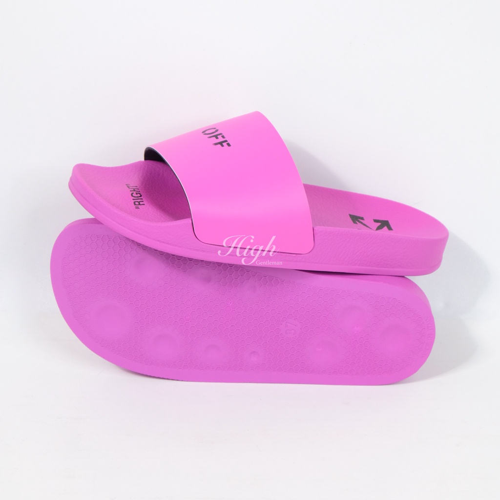 OW SS22 Women Printed Pool Slider Fuchsia No Color 100% Authentic