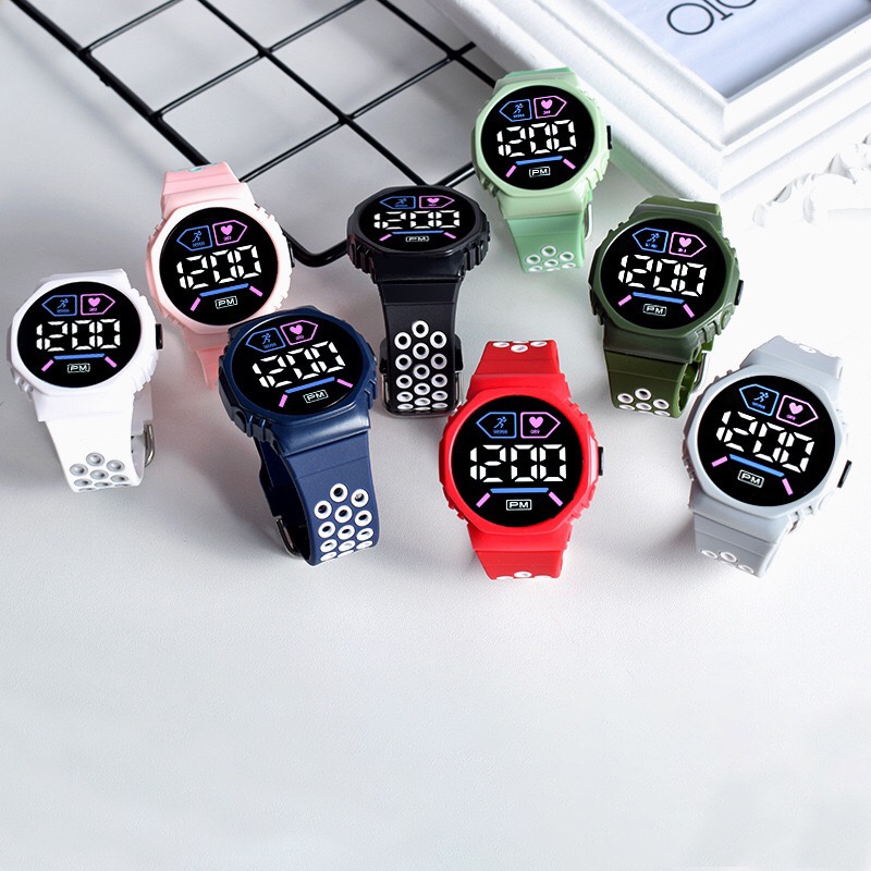 ✅COD [KUMA] Jam Tangan Digital Sport Wanita Dan Pria Rubber Watch LED Fashion JT-PL