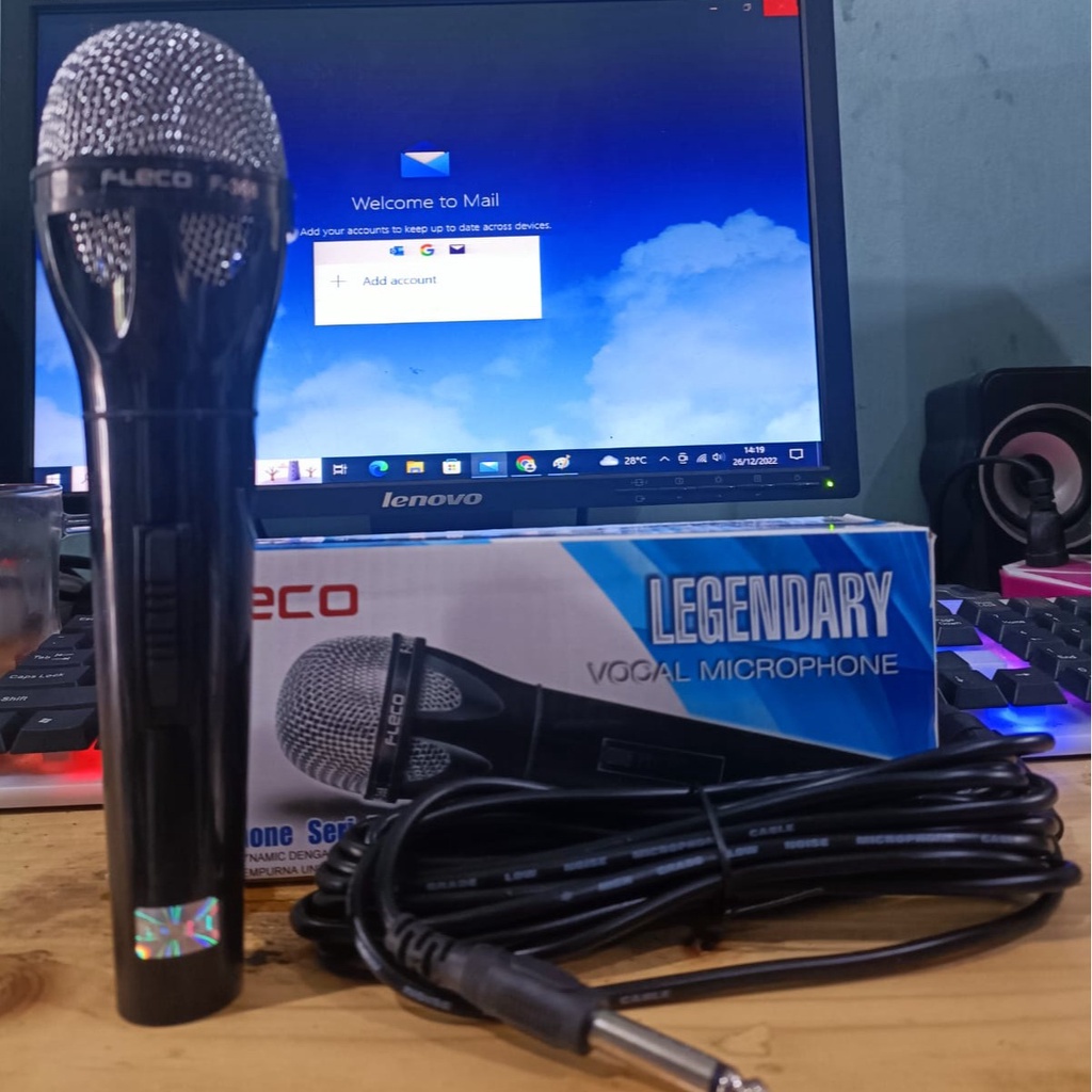 MICROPHONE KABEL FLECO F-368 MICROPHONE PROFESIONAL KUALITAS TERBAIK