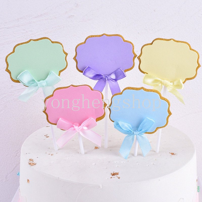 5 Pcs Selamat Ulang Tahun Cupcake Cake Topper Hiasan Kue Ulang Tahun DIY Insert Card Baby Shower Cake Topper Party Supply