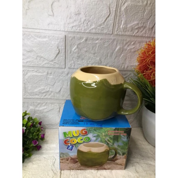 premium coconut mug