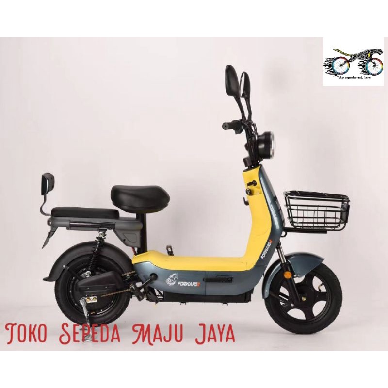 Sepeda motor listrik E Bike Electric 14 x 2.50 Forward Battery 48V 12AH Dinamo 500 watt ban tubeless