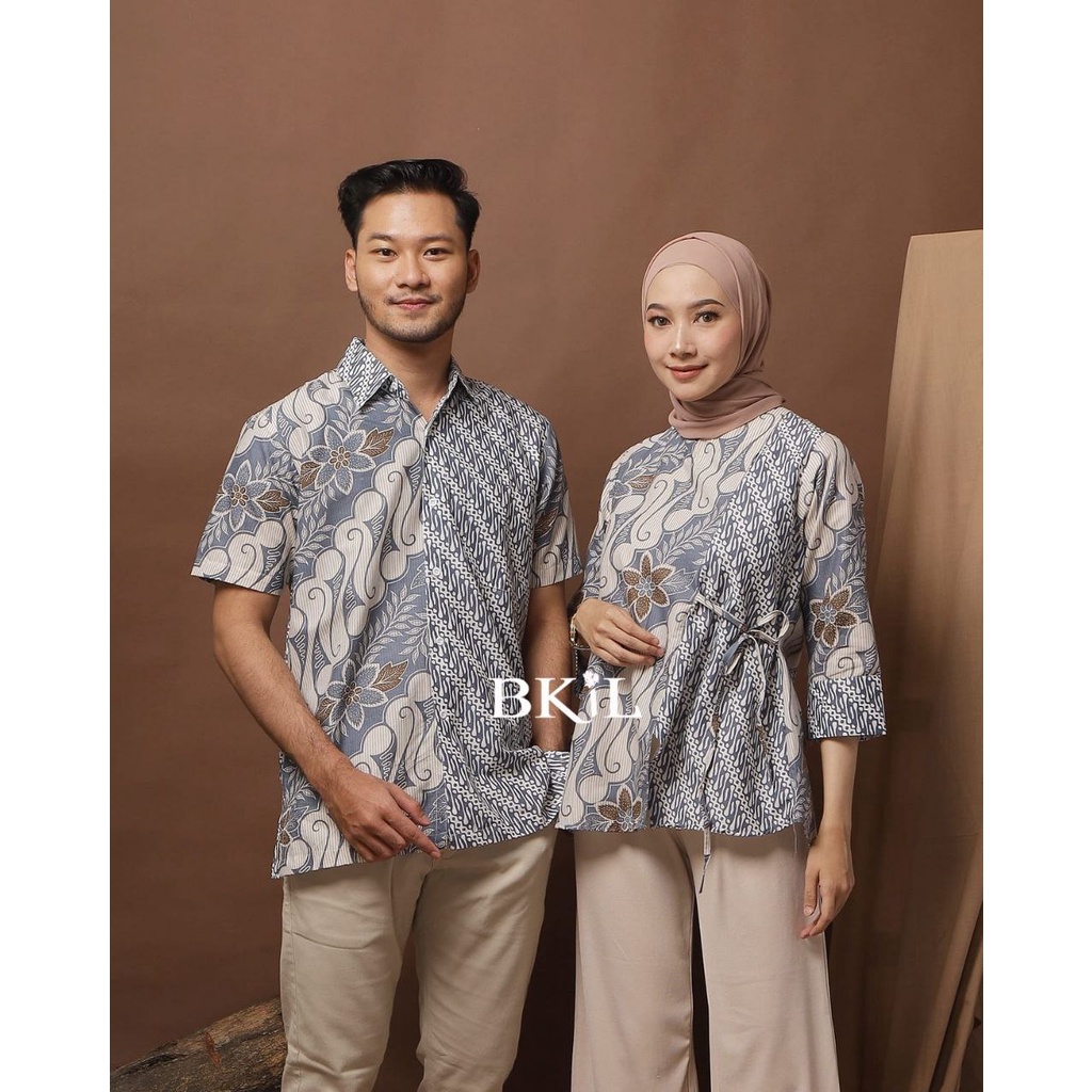 Batik Couple Modern Baju Batik Wanita Modern Atasan Batik Kerja Wanita M L XL XXL Seragam Batik Kantor Batik Alina