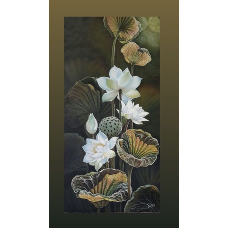 Hiasan dinding cetak gambar bunga cantik plus bingkai