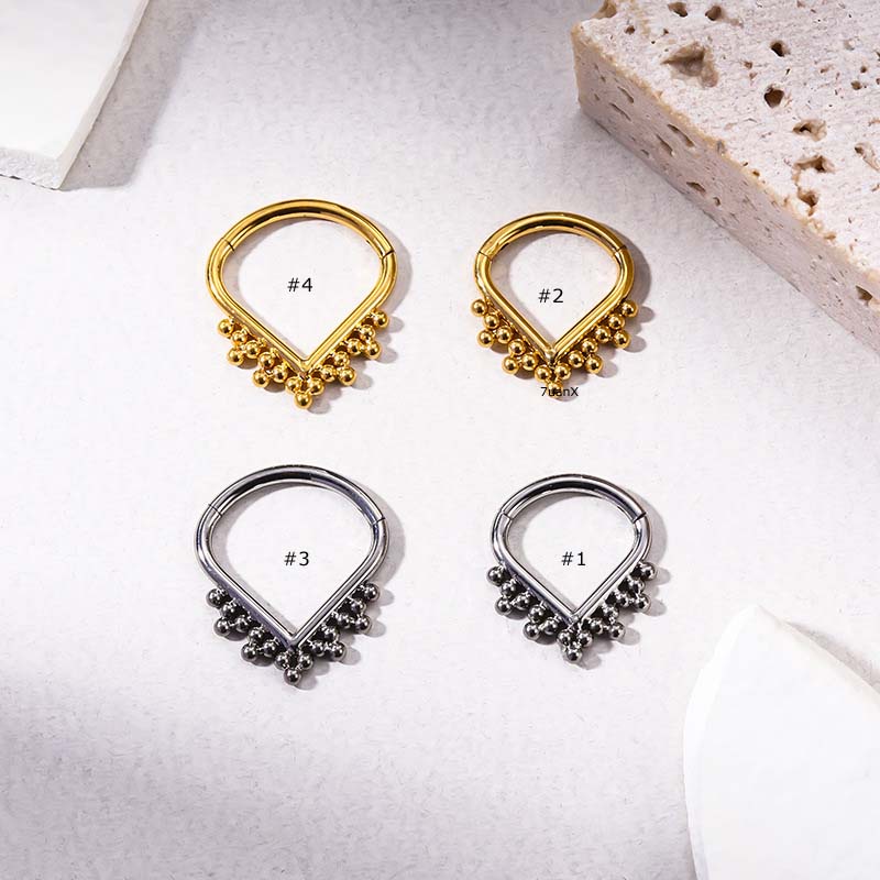 1 Buah G23 Baja Titanium Helix Tindik Hidung 16Gauge Lobe Earring Clicker Tragus Unisex Perhiasan Tubuh
