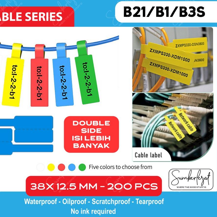 

Telah Hadir Thermal Cable Label Sticker Niimbot B21 B1 B3S Refill Label - Kabel T77!