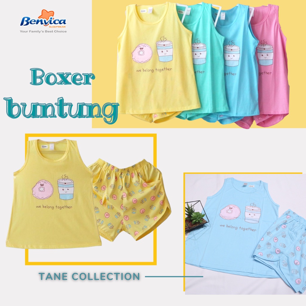 BAJU TIDUR BOXER BUNTUNG TANE - B