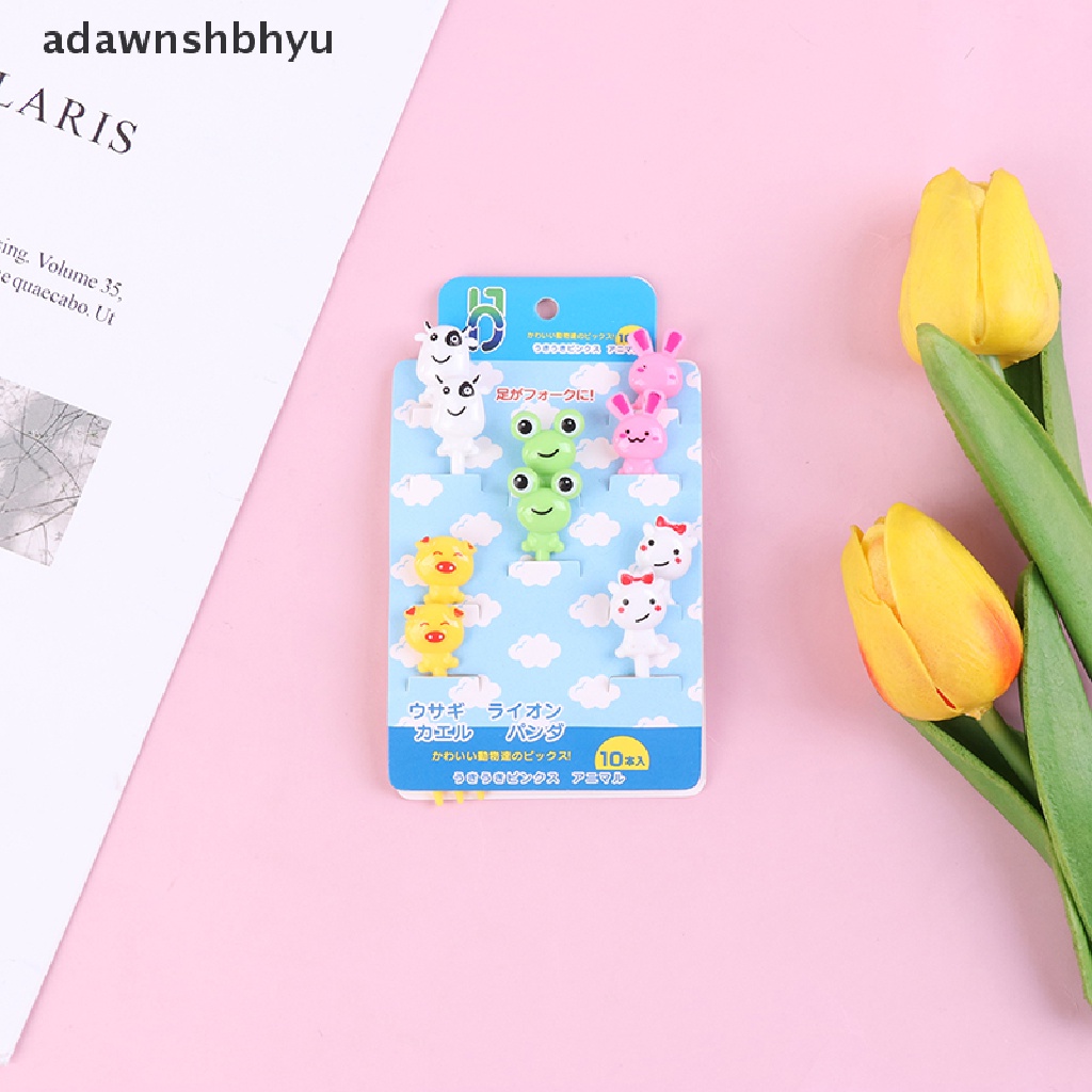 Adawnshbhyu 8/10 /24PCS Garpu Buah Mini Untuk Anak Tusuk Gigi Lunch Party Pick Dessert Fork ID