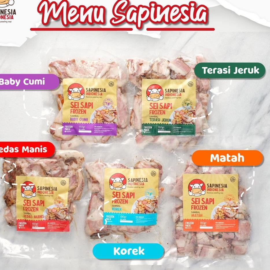 

✨MEGA ⚡ALE✨ SEI SAPI SAPINESIA DAGING ASAP WAGYU FROZEN TEREMPUK DIPADU SAMBAL TERNAMPOL VARIAN MATAH KOREK PEDAS MANIS TERASI JERUK DAN BABY CUMI HALAL 100% TERENAK MAKANAN SIAP SAJI PRAKTIS ANTI RIBET DAGING SLICE STEAK SAPI MURAH VIRAL