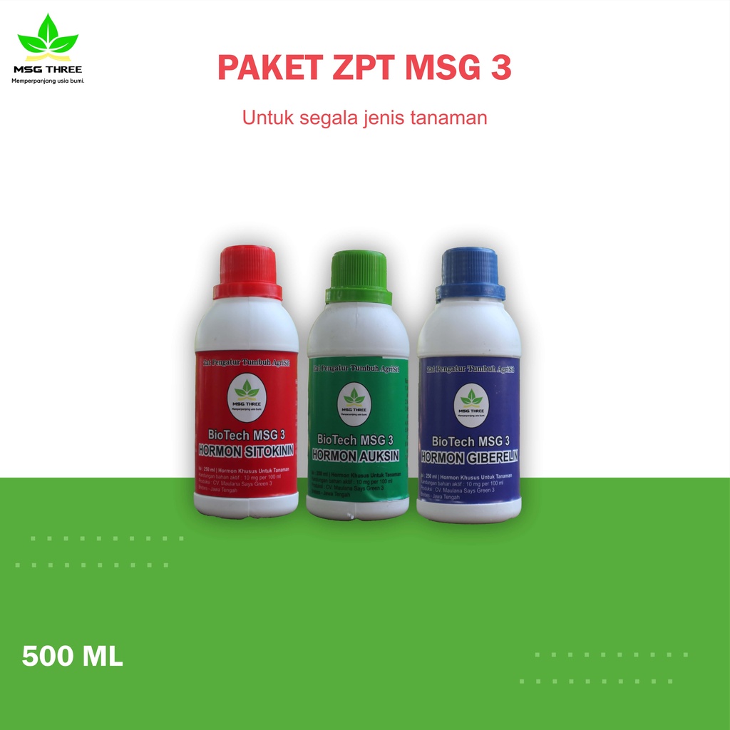 ZPT 500 ml auksin-sitokinin-giberelin satu paket
