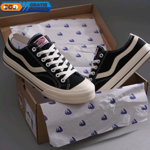 Sepatu Ventela New Public High Low Warna Hitam Natural 100% Original Pendek Sepatu Pria Wanita Terba