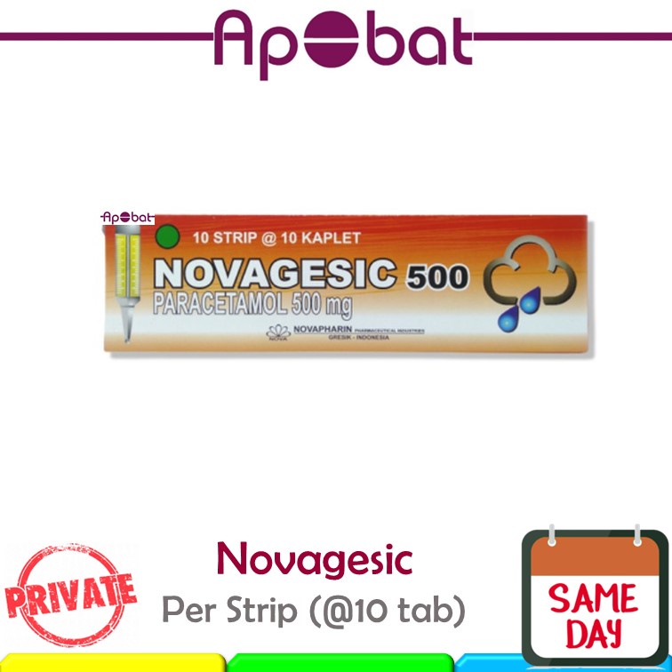 - ApObat -  Novagesic STRIP Obat Demam Panas Nyeri Pusing Paracetamol Parasetamol Nofagesic Nofagesi