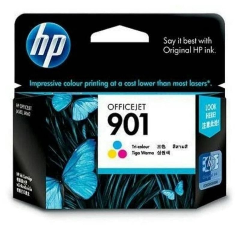 Tinta hp 901 colour +901 black original printer j4550,4500,4580,4680