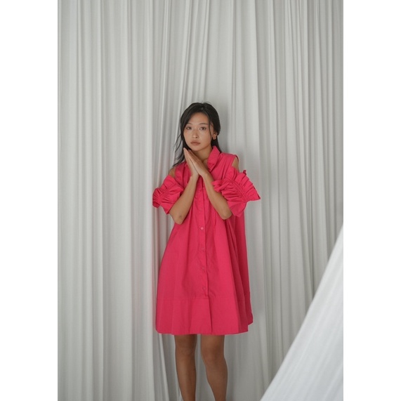 KOOZEE - PAX RUFFLE DRESS - DRESS WANITA