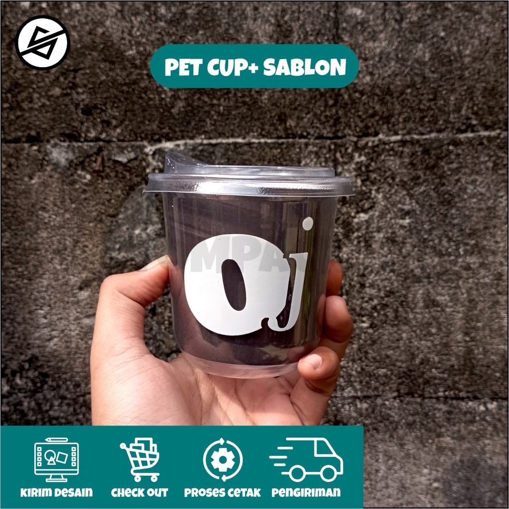 Jual Sablon Cup Gelas Plastik Cup Plastik Cup Starbucks Pet Oz Oz Oz Datar