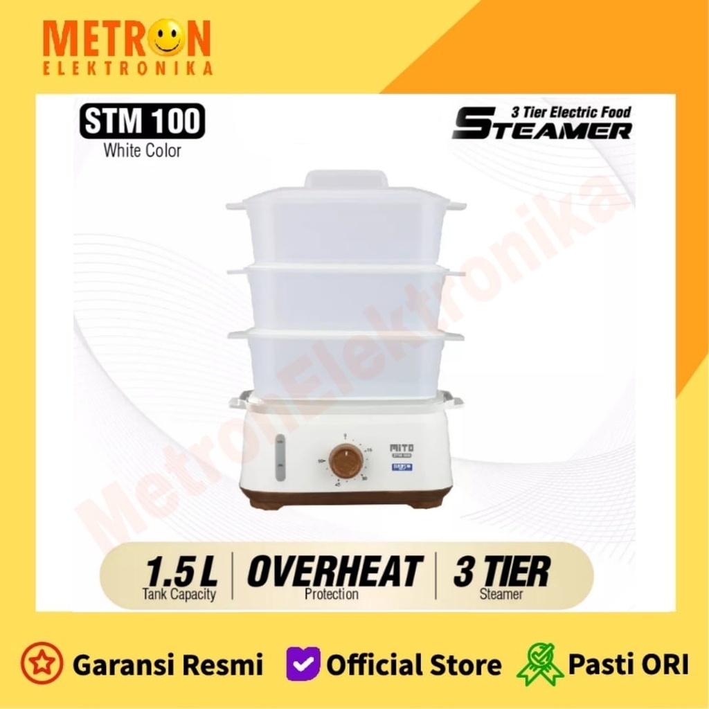 MITO STM 100 / 3 TIER ELECTRIC FOOD STEAMER / STM100