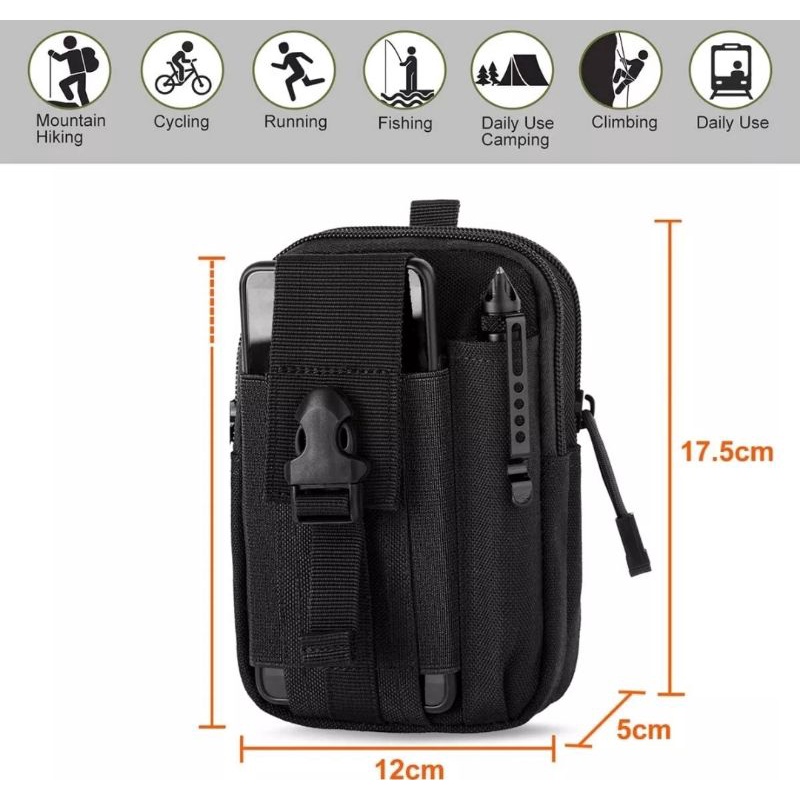 Kantong hp Android Canvas Army Pinggang Terbaru,Tas Dompet Handphone Tactical Pria Cowok Keren COD