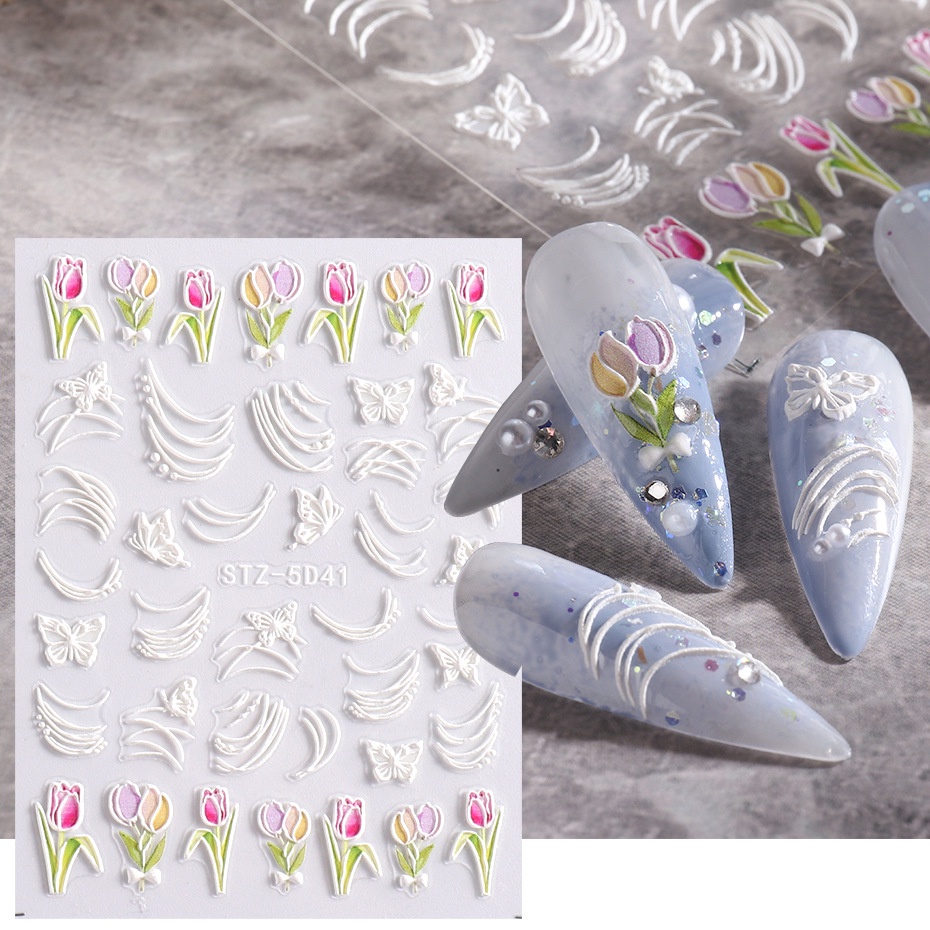 GELASA Premium Stiker Kuku Timbul Nail Sticker 5D STZ5D