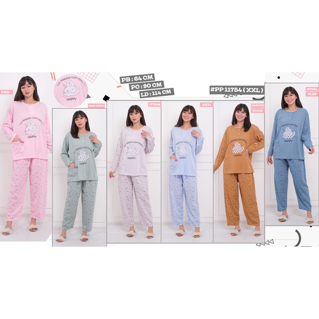San Lie Baju Tidur/PIYAMA/ Babydoll PP JUMBO 11754