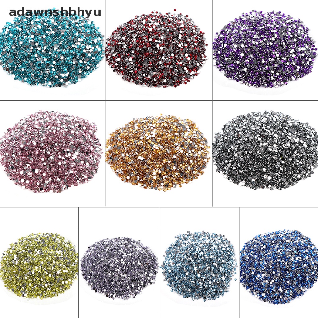 Adawnshbhyu 10000Pcs 3MM Berlian Imitasi AB Susu Jelly Flatback Resin Kristal Untuk Dekorasi Nail Art ID