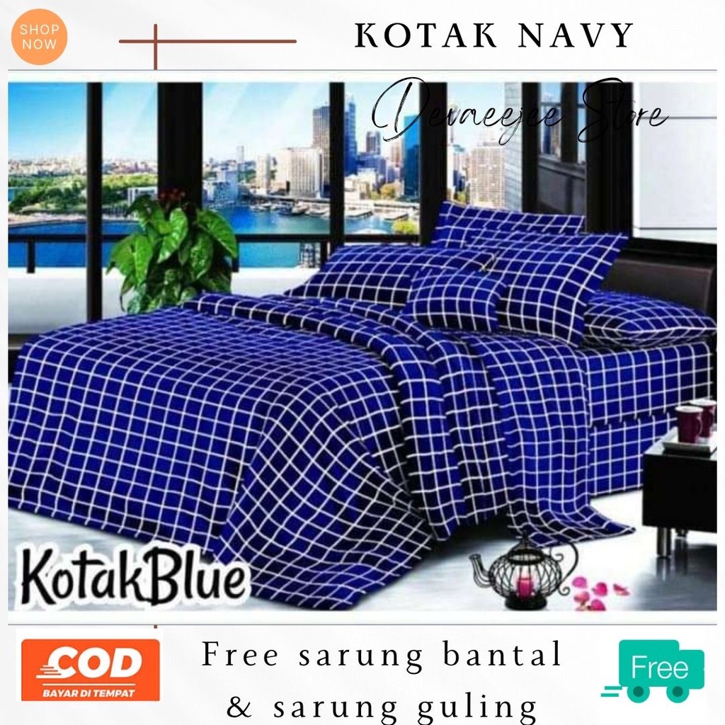 Sprei aesthetic 180x200 // 160x200 // 120x200 kotak aesthetic bahan katun disperse tebal anti luntur