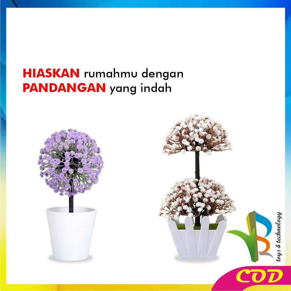 RB-C612 C616 Bunga Hias Plastik Ornamen Tanaman Bunga Pompom / Dekorasi Rumah Hiasan Pajangan Tanaman Hias Artificial Flower