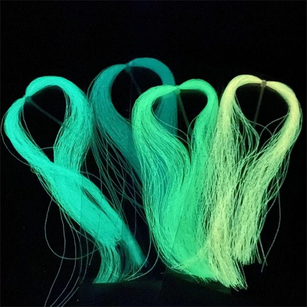 Lanfy Assist Hooks Line Aksesoris Alat Pancing Pancing Pancing Jig Hook Luminous Fly Fishing Tying Fly Fishing String