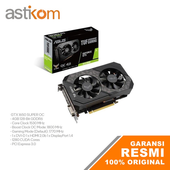 VGA Asus GTX 1650 SUPER TUF GAMING OC 4GB DDR6