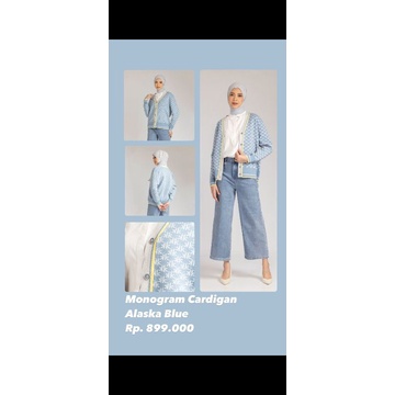 monogram cardigan kamiidea