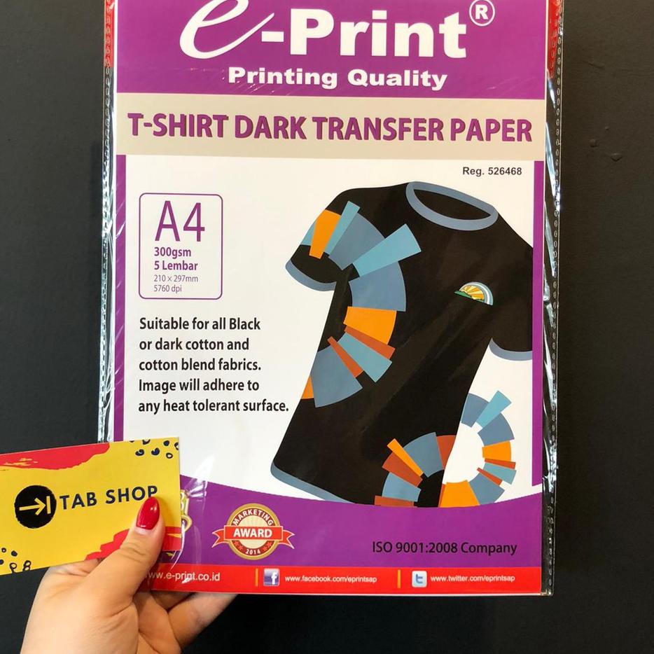 

레 EPRINT DARK T SHIRT TRANSFER PAPER KERTAS FOTO Big Sale!!