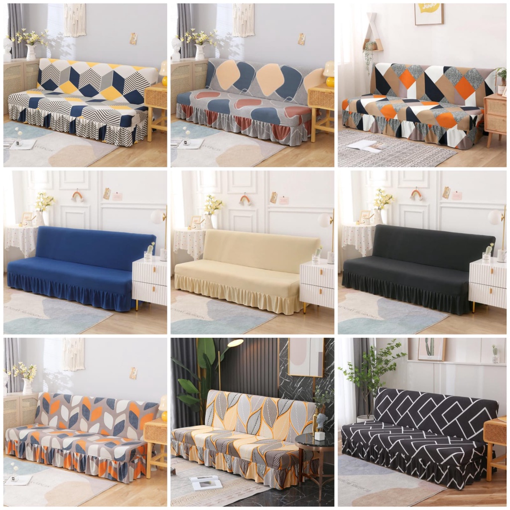 Cover sofa bed / sarung penutup sofa bed / sofa bed cover / sarung sofa bed RUMBAI