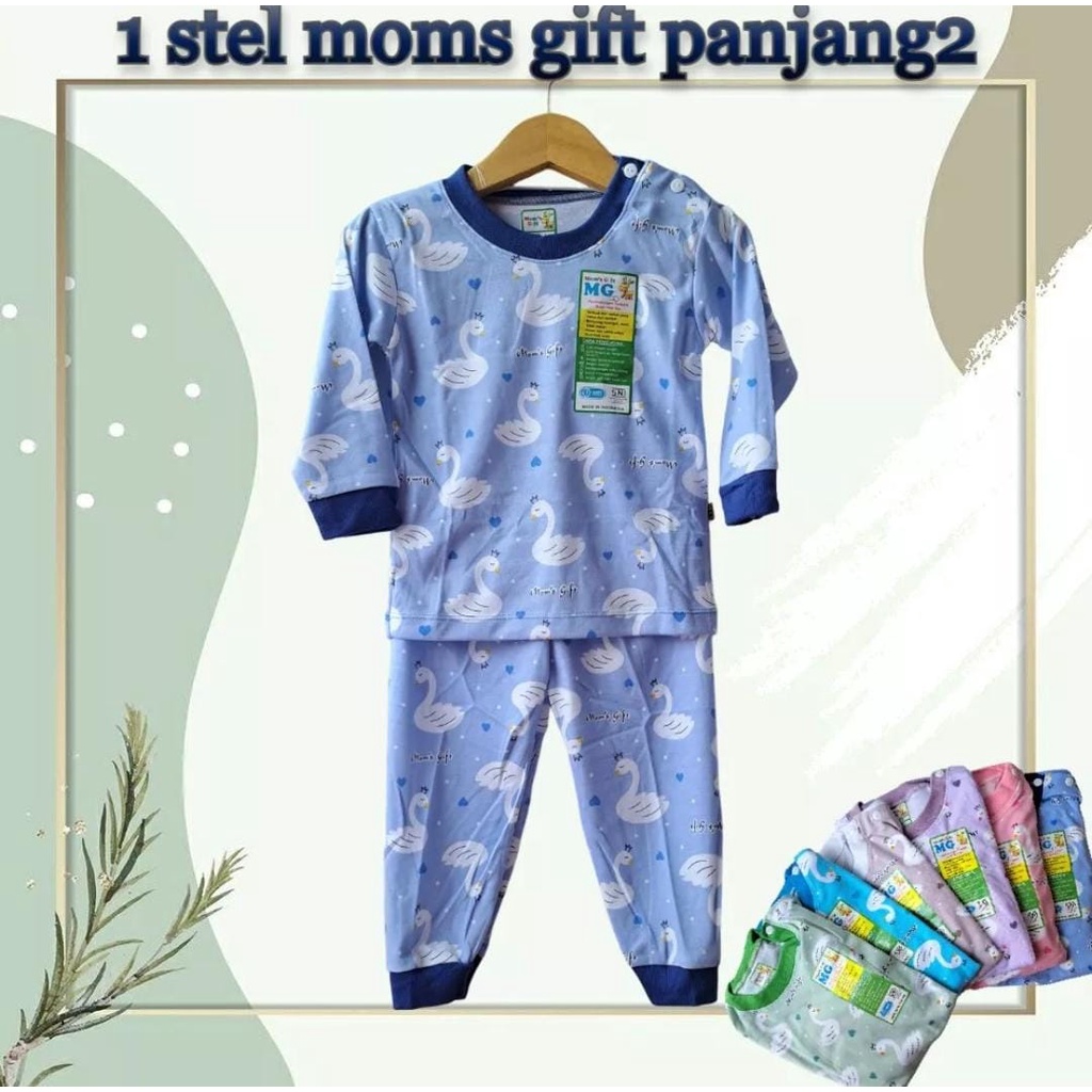 Mom's Gift Setelan Panjang Bayi - mirror velvet - setelan harian anak uniseks elephant,scape world