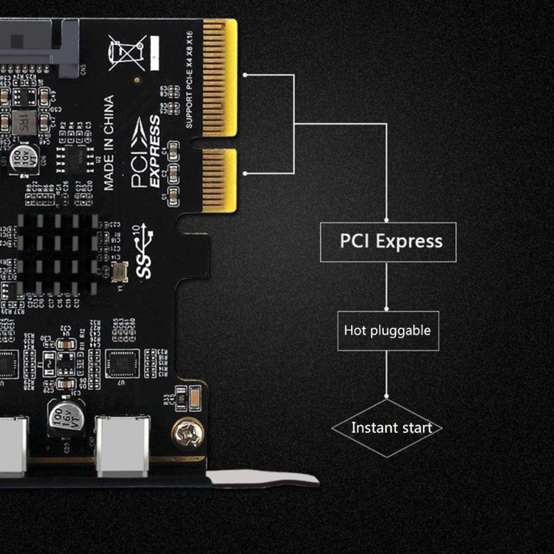 Zzz Super Speed PCI-E 3.0 Ke USB 3.1 2port Kartu Ekspansi PCI-Express 15Pin