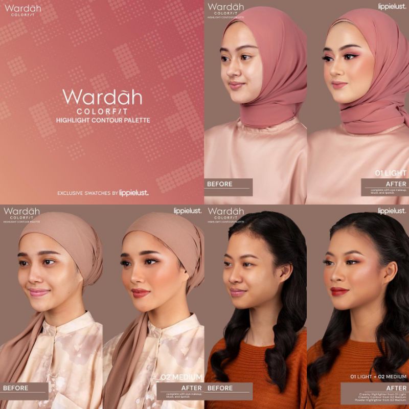 WARDAH Colorfit Highlight Contour Palette 10,2gr