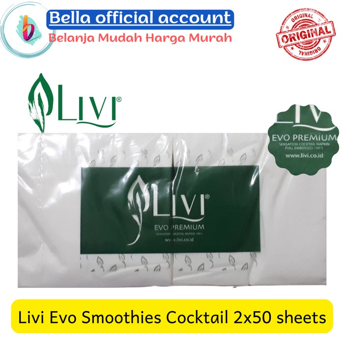Tissue Livi Evo Smoothies Premium Napkin Cocktail Edge Embossed