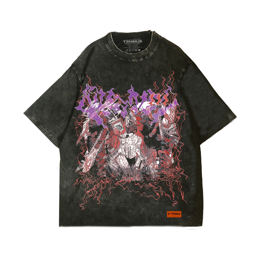 T-Shirt Oversized Balckwash | Chainsawman | Tensius