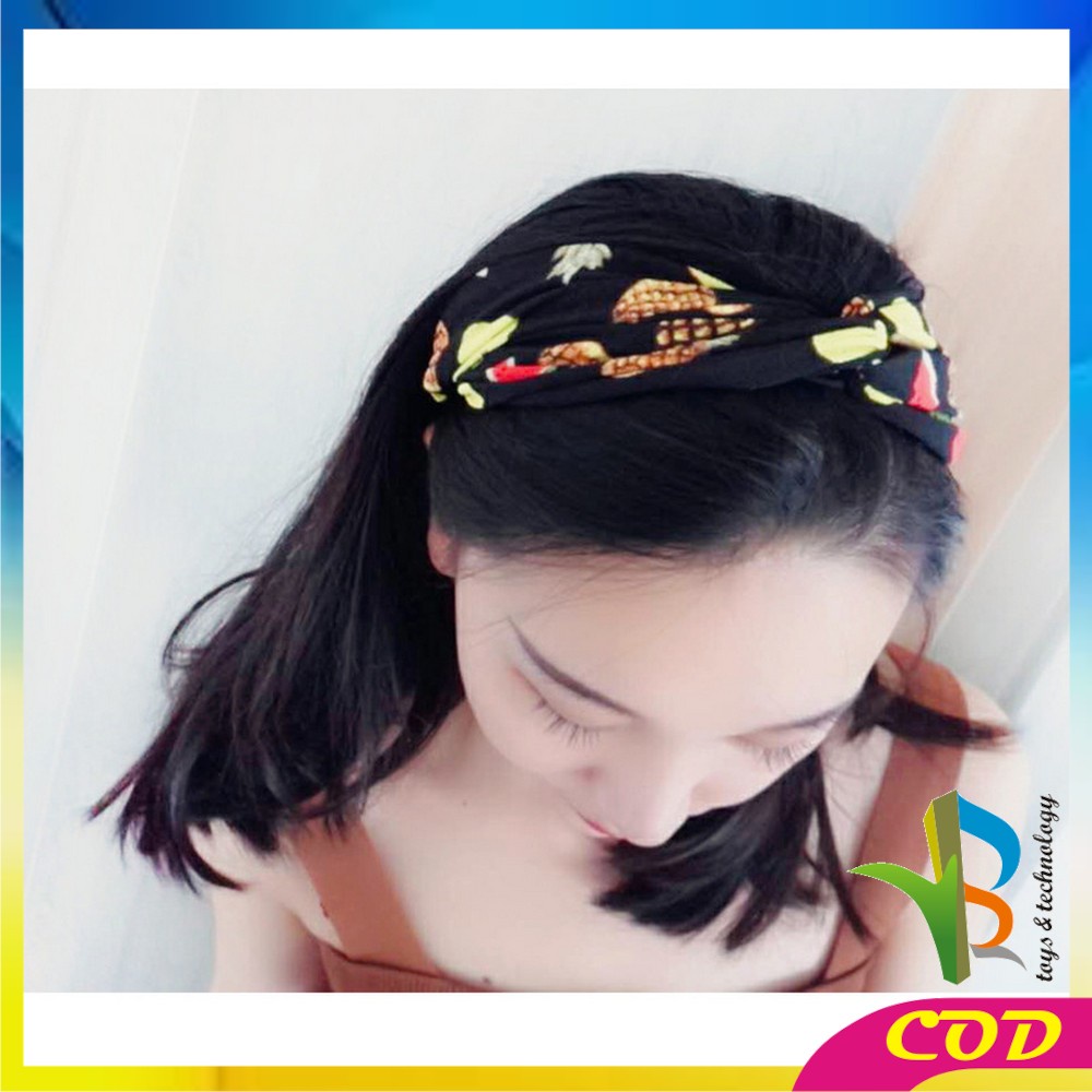 RB-C63-66 Bando Korea Style Bandana Rajut Bendo Rambut Karet Elastis Fashion Wanita Headband Murah