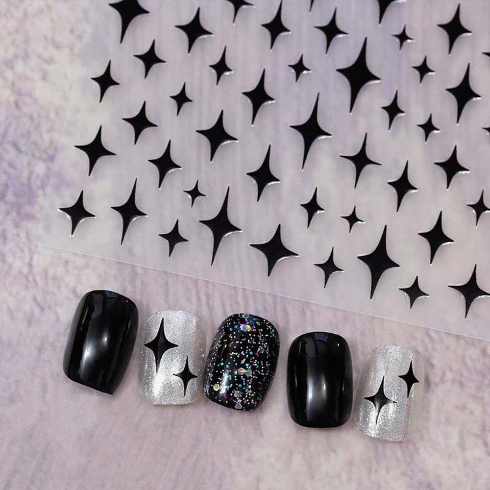 Mxbeauty Bintang Stiker Kuku Wanita Ins Gaya Perekat Diri Manikur Aksesoris Korea Nail Art Nail Art Dekorasi