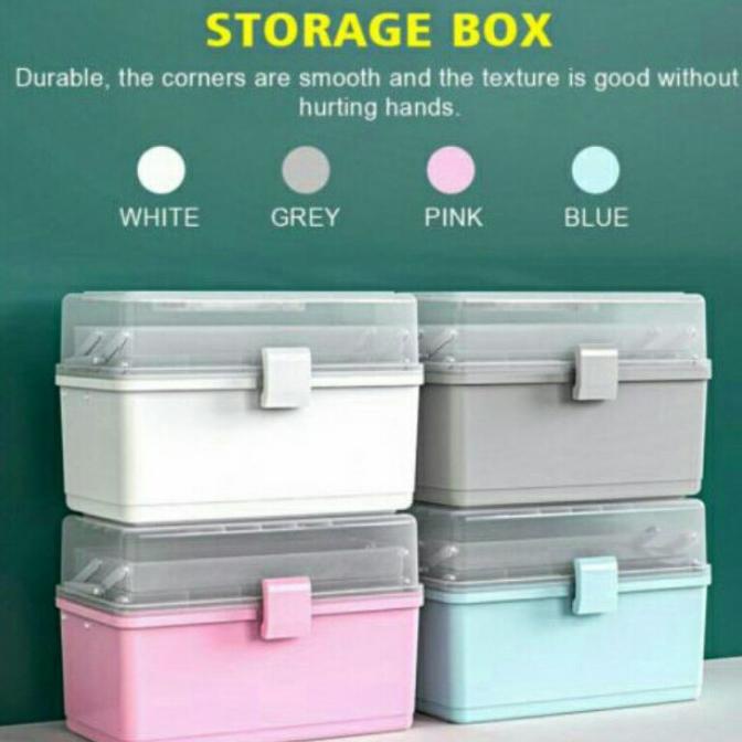 Hommy Co. Kotak Obat P3K Susun 3| Storage Box Multilayer Besar paling dicari