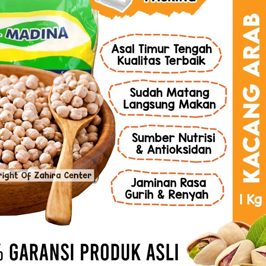 

MURAH KACANG ARAB CHICKPEAS 1KG Premium Matang Souvenir Haji Umroh Mood Booster MPASI Almond Mede Panggang