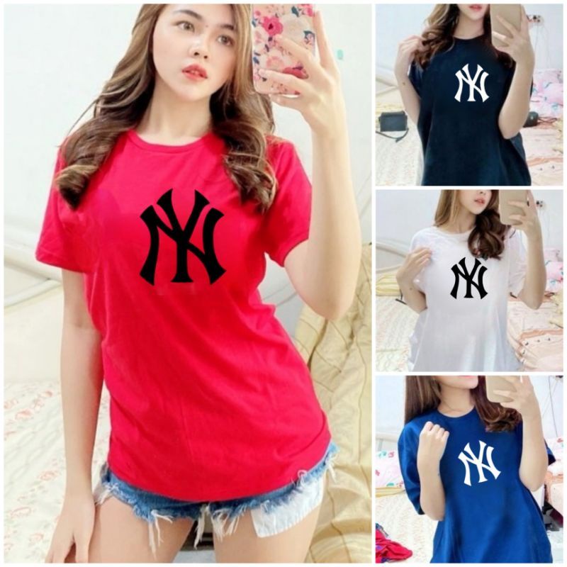 Kaos oblong distro wanita lengan pendek o-neck baju pria dan wanita
