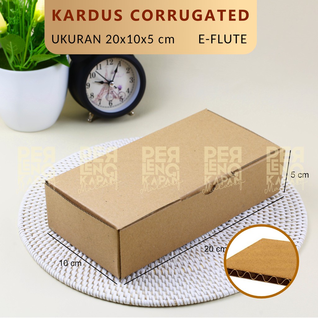 

Kardus Corrugated 20x10x5 CM | Die Cut | Kotak Karton | Box Packing | Souvenir | Pizza |