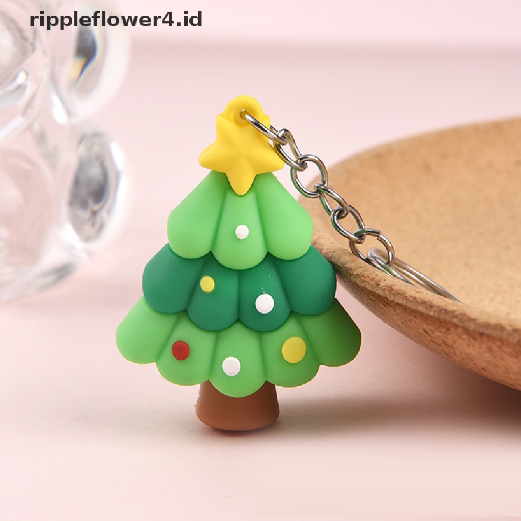 {rippleflower4.id} Christmas Series Santa Claus Pohon Natal Gantungan Kunci Untuk Ransel Liontin Boneka Rusa Lucu Gantungan Kunci Untuk Hadiah Teman Anak~