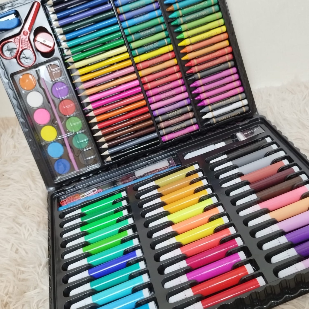 

KUBEIXIONG COLOURING PERLENGKAPAN SENI UNTUK MELUKIS / SET ALAT MEWARNAI PAKET KOMPLIT 150 SET